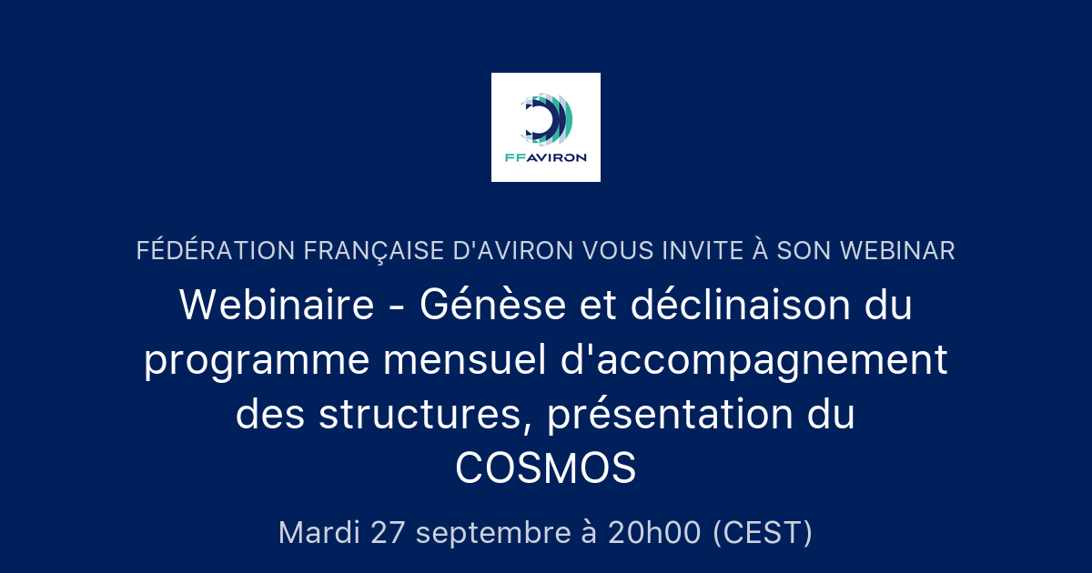 Genese Programme Webinaire - Génèse et déclinaison du programme mensuel d'accompagnement ...