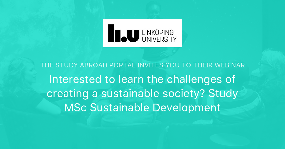 Interested to learn the challenges of creating a sustainable society ...
