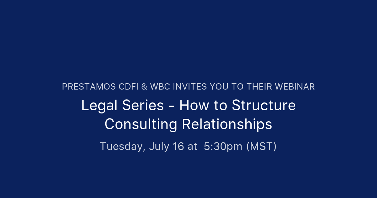 Legal Series - How to Structure Consulting Relationships | Prestamos ...