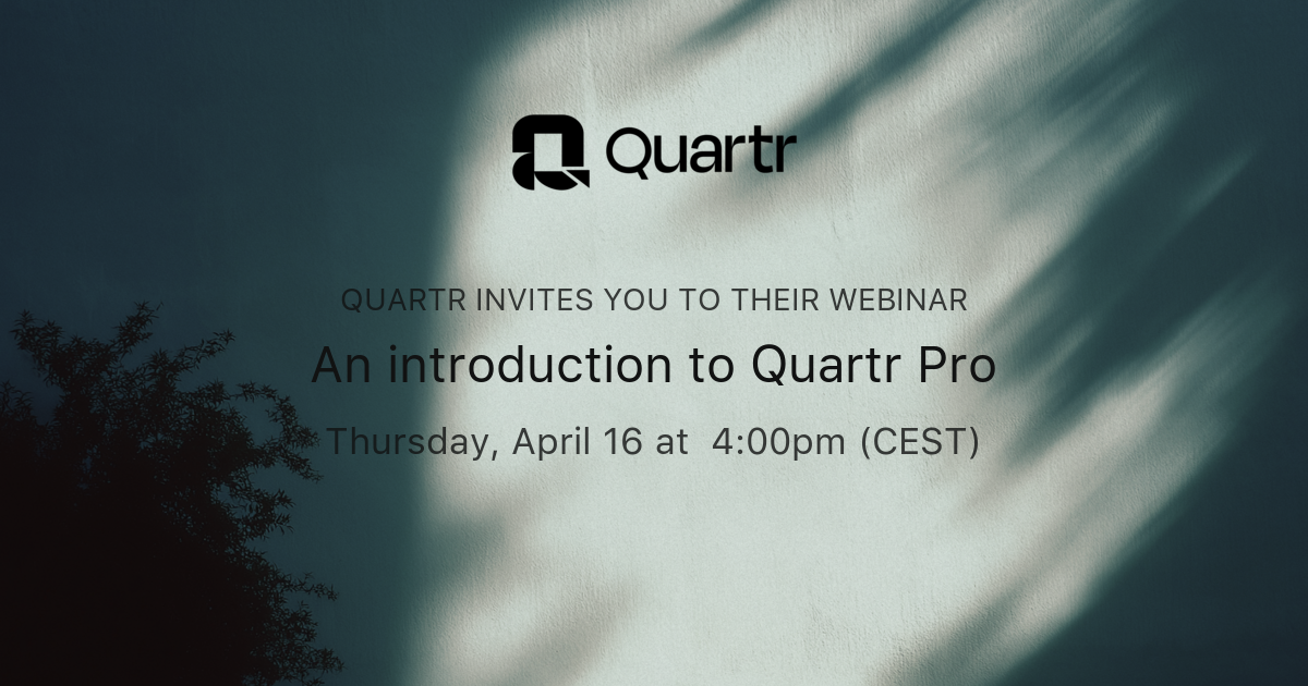 An introduction to Quartr Pro | Quartr