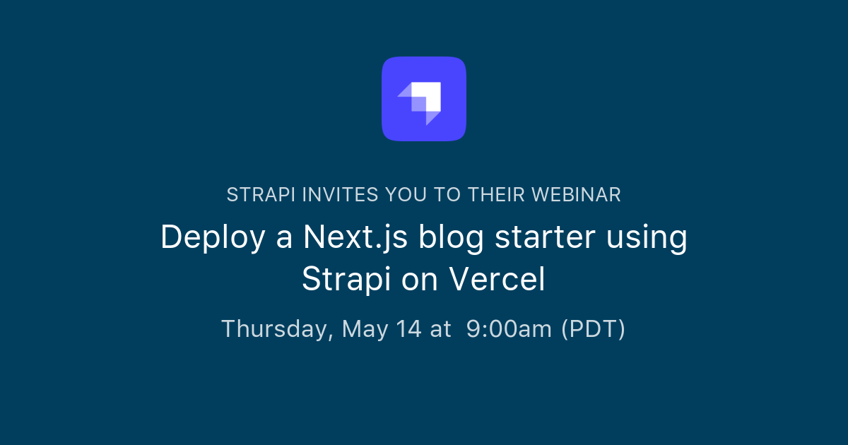 Deploy A Next.js Blog Starter Using Strapi On Vercel | Strapi