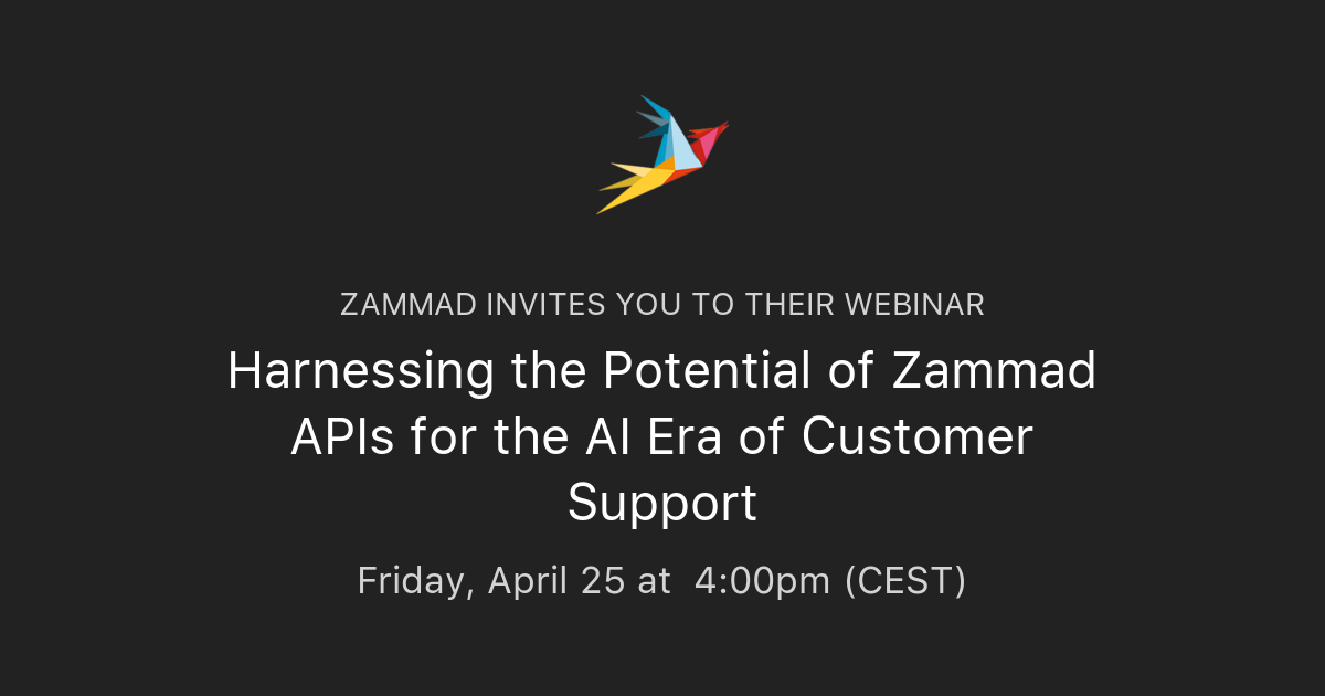 Zammad Api Harnessing the Potential of Zammad APIs for the AI Era of Customer ...