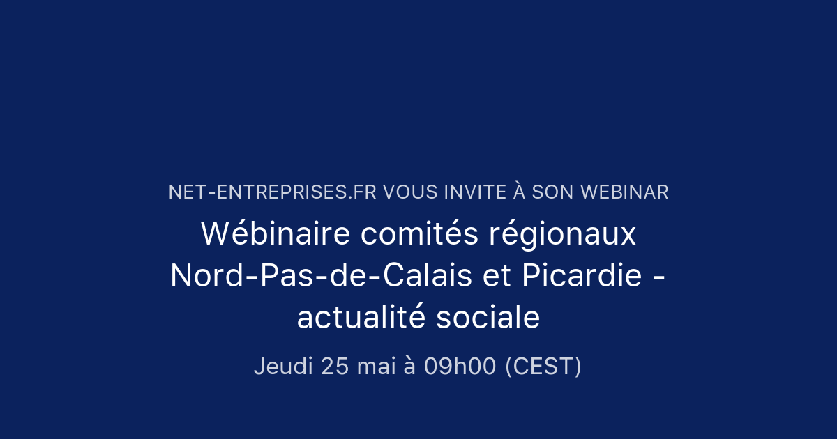 Wébinaire comités régionaux NordPasdeCalais et Picardie actualité