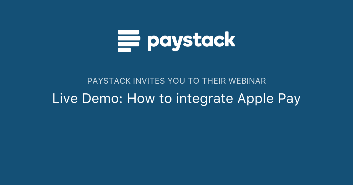 Live Demo: How To Integrate Apple Pay | Paystack