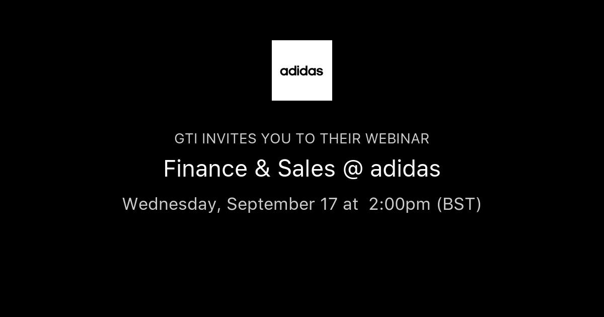 Finance & Sales @ adidas | GTI