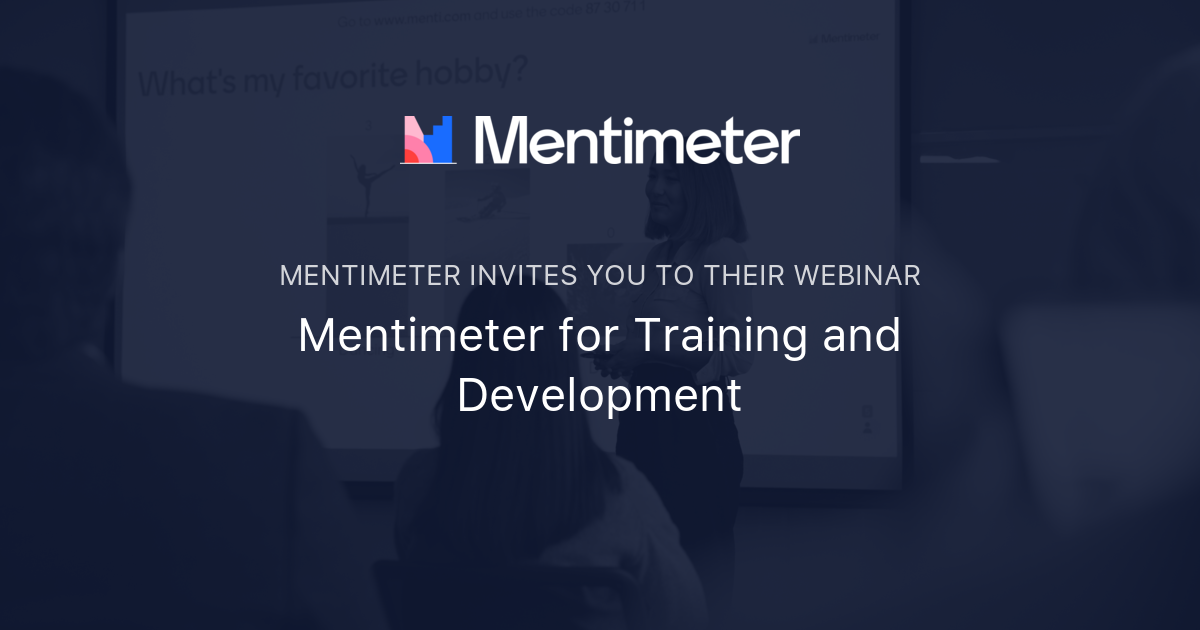 Mentimeter For Training And Development | Mentimeter