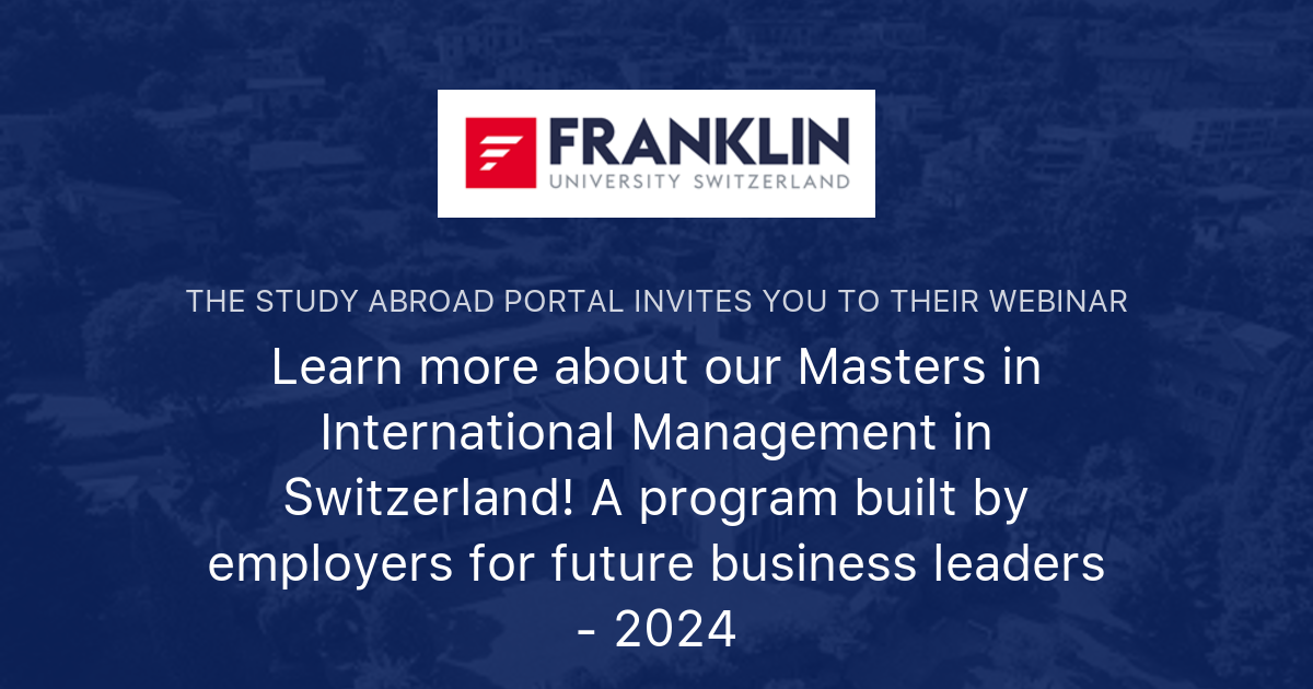 Learn more about our Masters in International Management in Switzerland ...