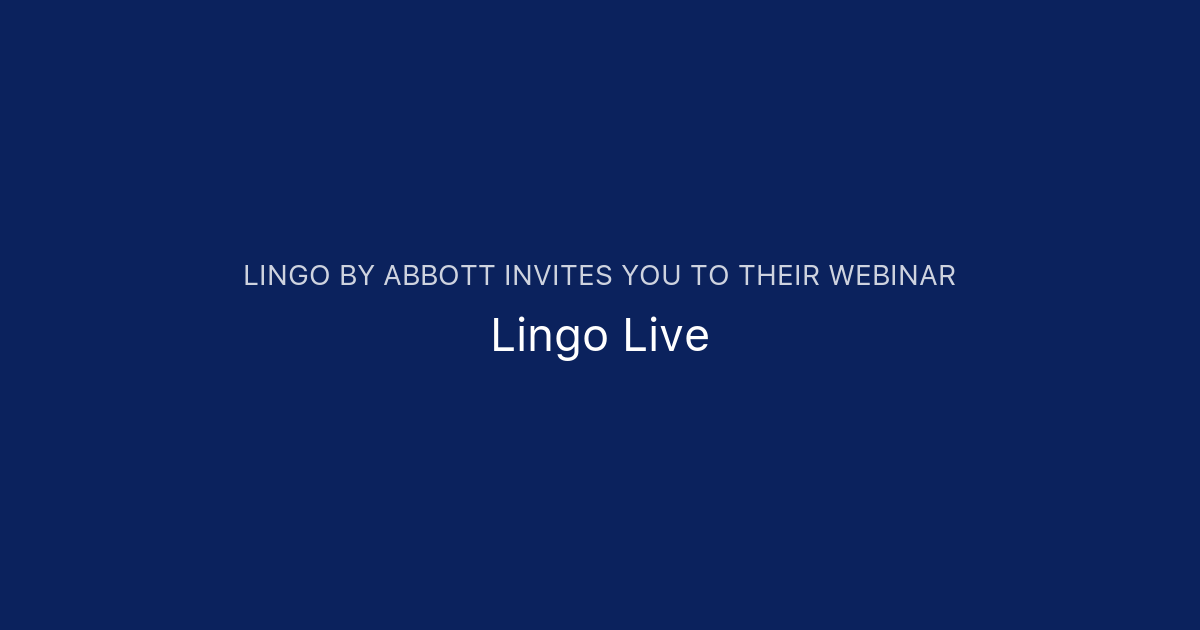 Lingo Live | Lingo by Abbott