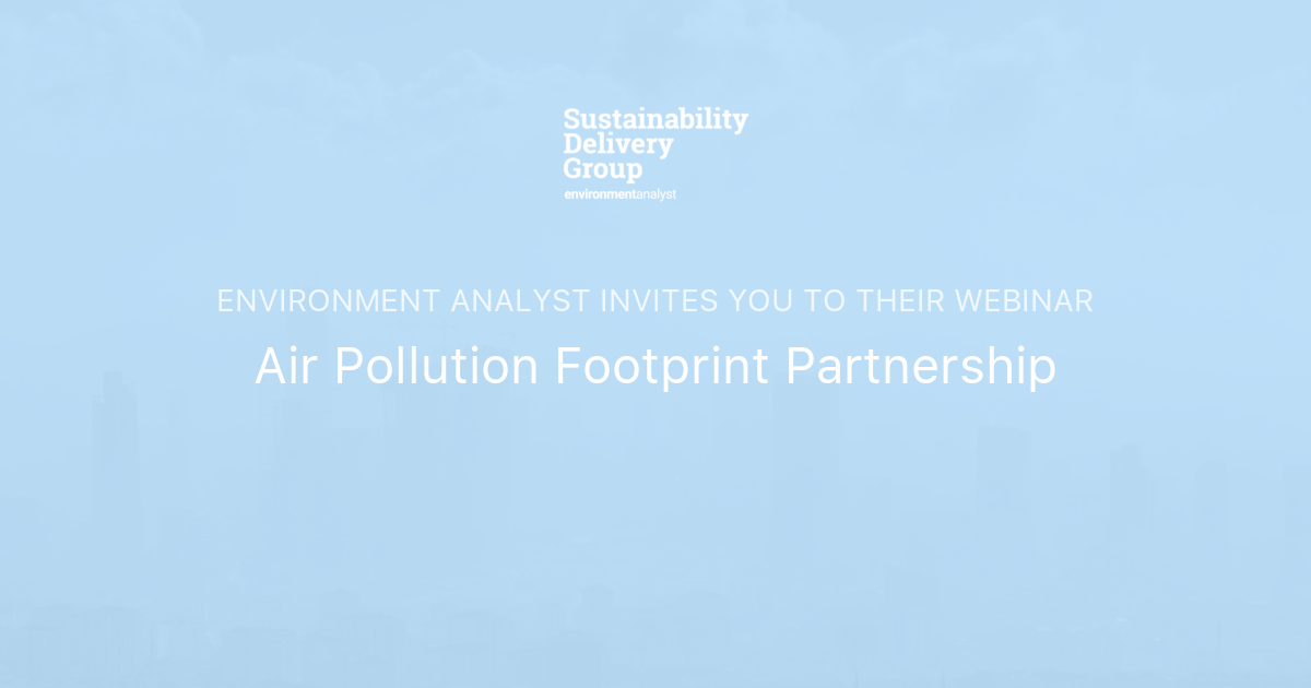 Air Pollution Footprint Partnership Environment Analyst