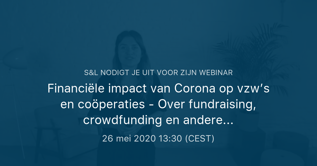 Financiële Impact Van Corona Op Vzw’s En Coöperaties - Over Fundraising ...