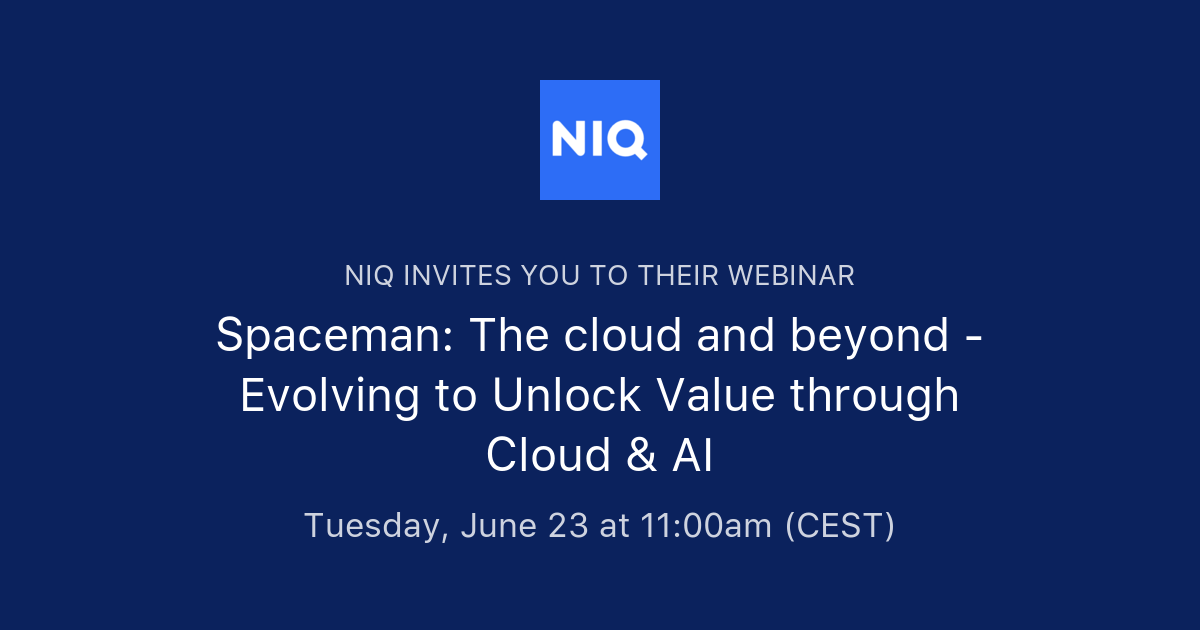 Spaceman: The cloud and beyond - Evolving to Unlock Value through Cloud ...