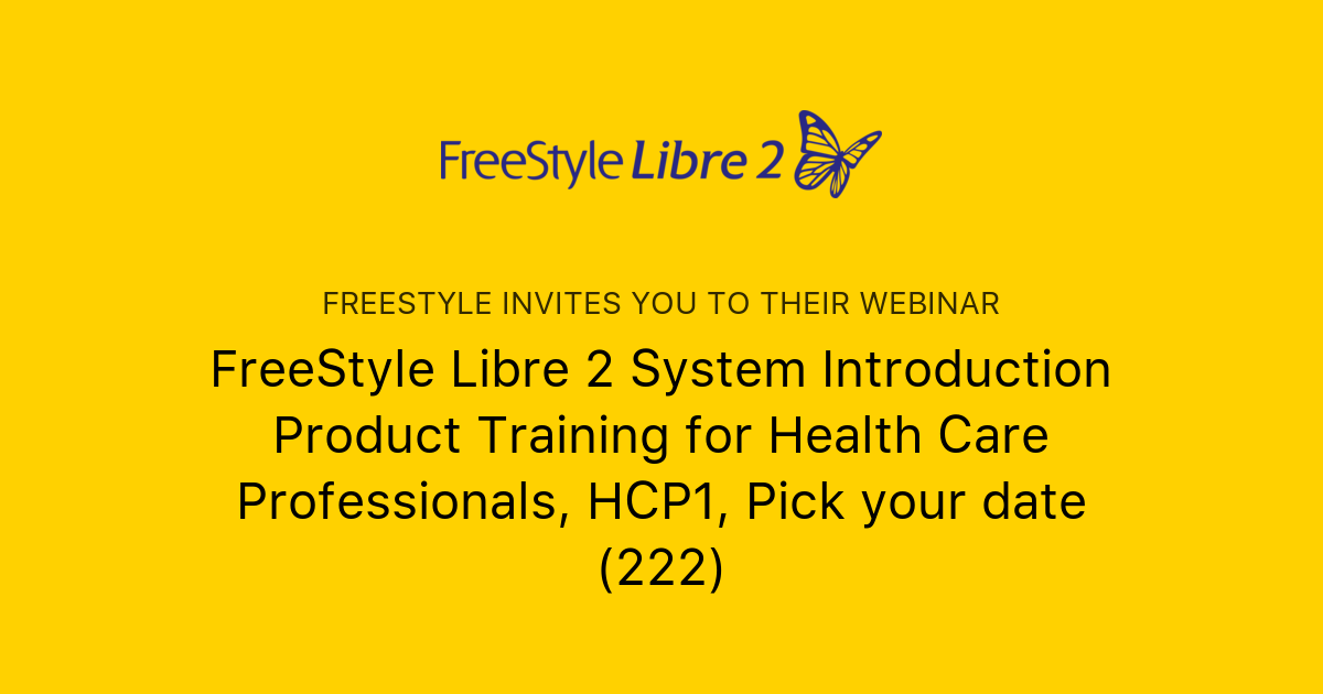 FreeStyle Libre 2 System, Healthcare Professionals