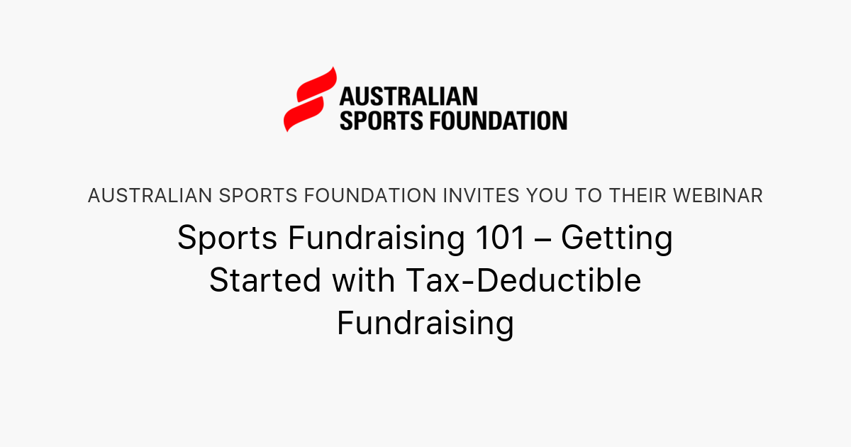 Sports Fundraising 101 Getting Started with TaxDeductible