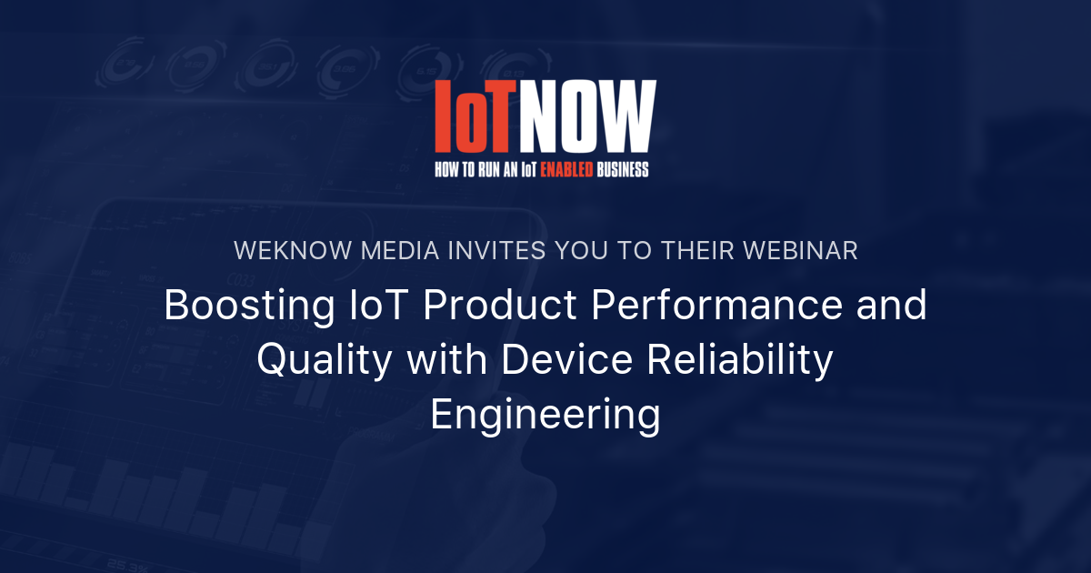 Read more about the article Boosting IoT Product Efficiency and High quality with Machine Reliability Engineering