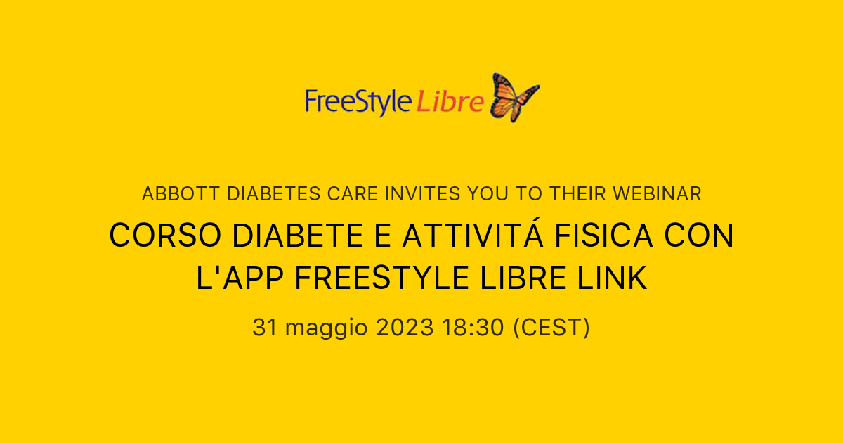 CORSO DIABETE E ATTIVITÁ FISICA CON L'APP FREESTYLE LIBRE LINK Abbott