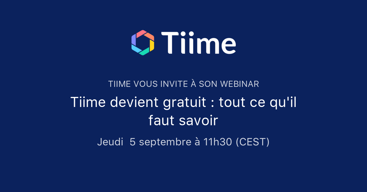 Timiie Tiime devient gratuit : tout ce qu'il faut savoir | Tiime
