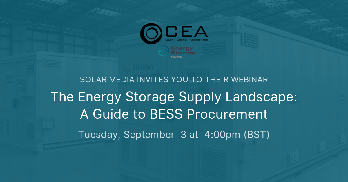 The Energy Storage Supply Landscape: A Guide to BESS Procurement ...
