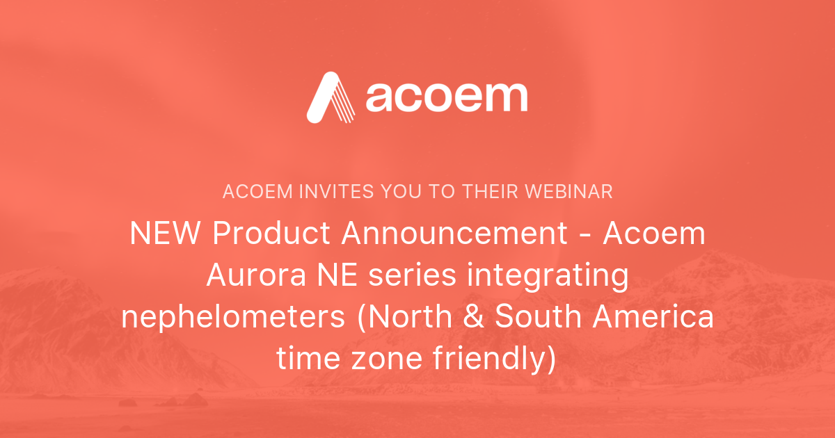 NEW Product Announcement Acoem Aurora NE series integrating