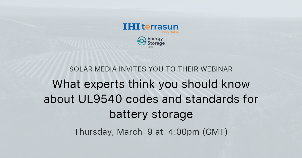 What experts think you should know about UL9540 codes and standards for