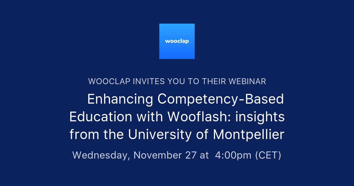 Wooflash 🐘 Enhancing Competency-Based Education with Wooflash: insights from the ...