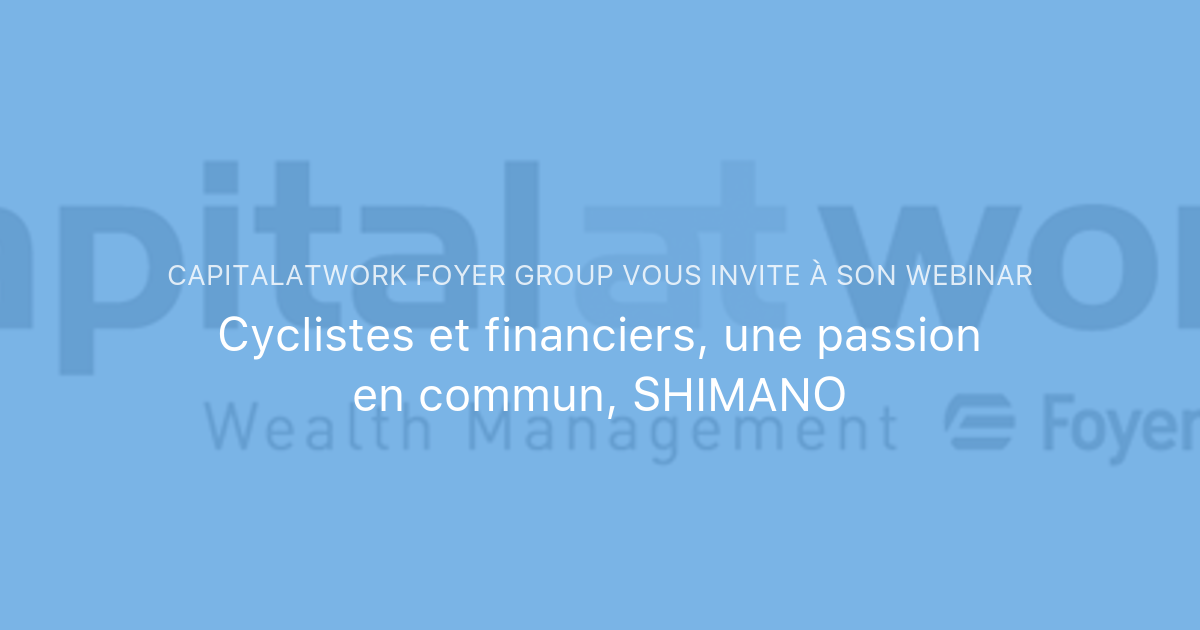 Cyclistes et financiers, une passion en commun, SHIMANO CapitalatWork